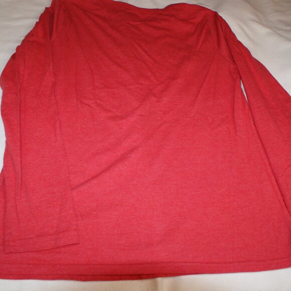 Red Long Sleeve Shirt by Time and Tru Size M Cotton and Polyester - Picture 8 of 8